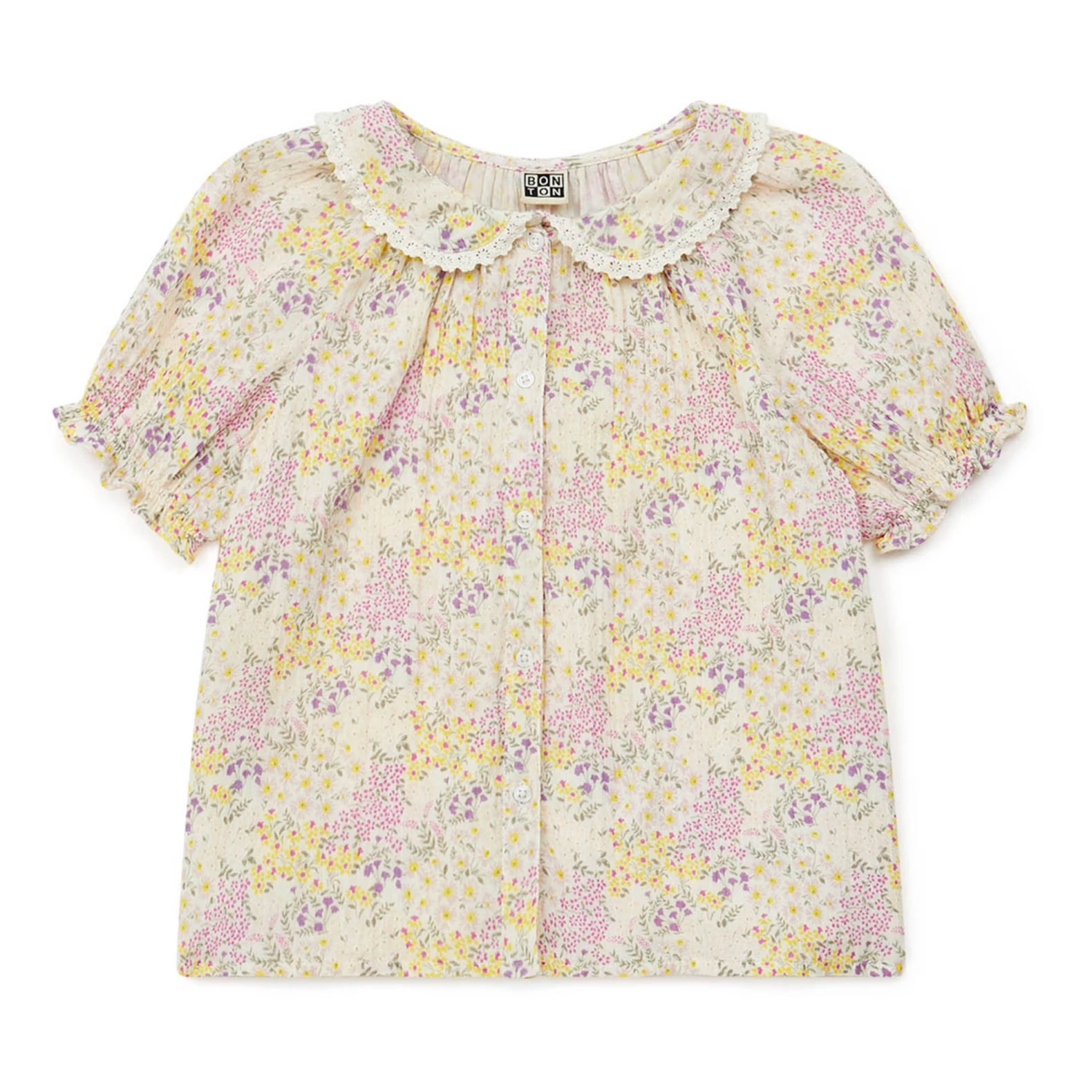 Aida Cotton Muslin Blouse Ecru Bonton Fashion Children 1 Aida Cotton Muslin Blouse Ecru Bonton Fashion Children