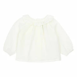 Amour Cotton Muslin Blouse Ecru Bonton Fashion Baby