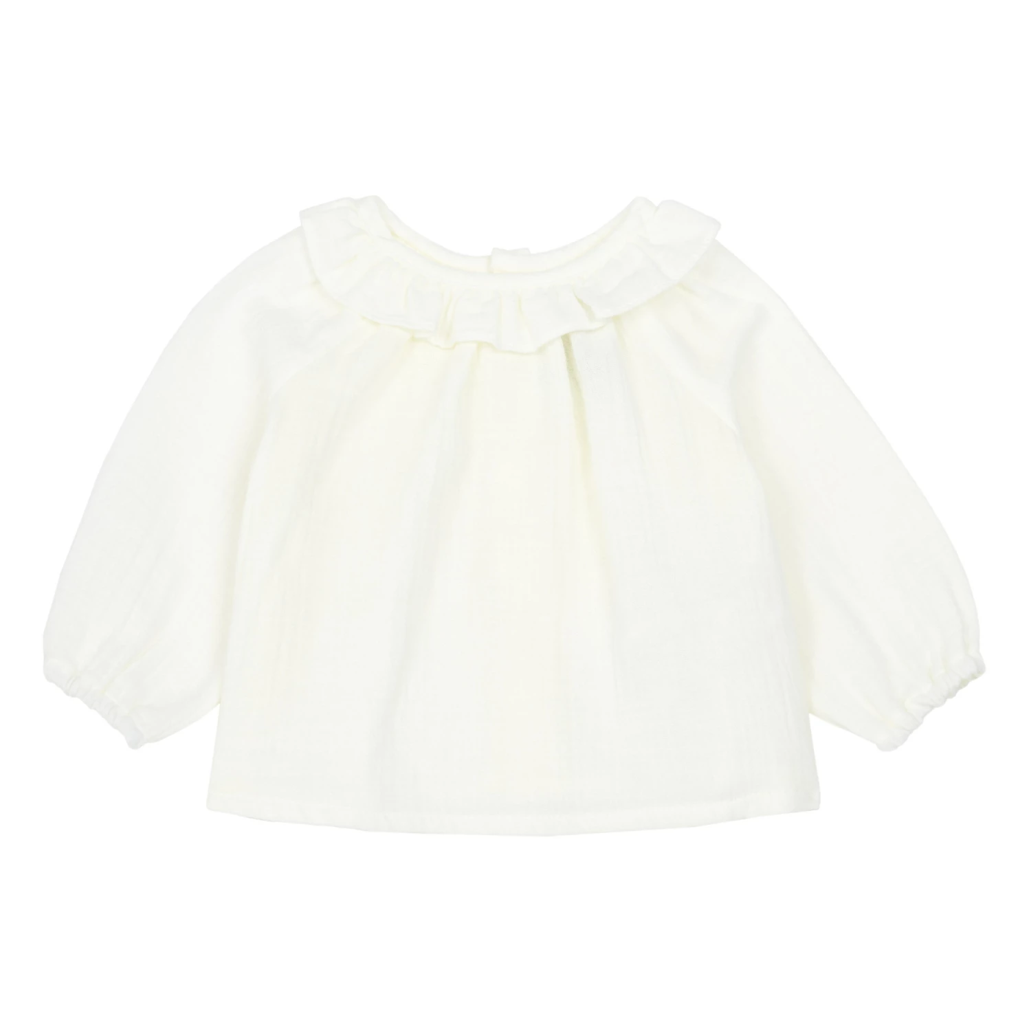 Amour Cotton Muslin Blouse Ecru Bonton Fashion Baby 1 Amour Cotton Muslin Blouse Ecru Bonton Fashion Baby