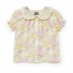 Aria Cotton Muslin Blouse Ecru Bonton Fashion Baby