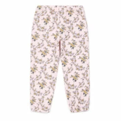 Aubepine Organic Cotton Floral Joggers Pale pink Bonton Fashion Children