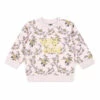 Aubepine Organic Cotton Floral Sweatshirt Pale pink Bonton Fashion Baby, Children
