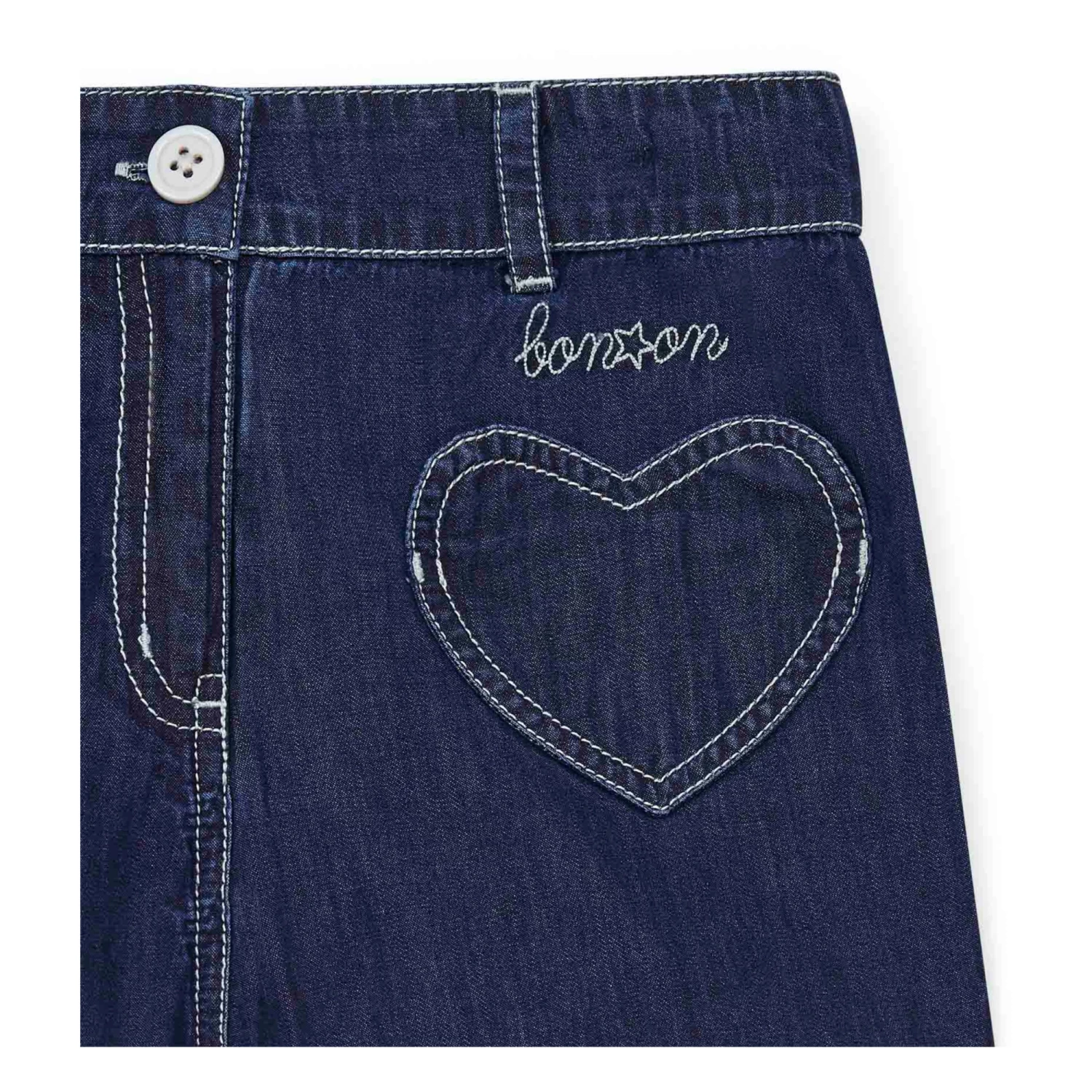 Austral Lightweight Denim Shorts Denim Bonton Fashion Children 2 Austral Lightweight Denim Shorts Denim Bonton Fashion Children - Image 2