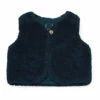 Beti Faux Fur Vest Dark green Bonton Fashion Baby