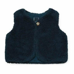Beti Faux Fur Vest Dark green Bonton Fashion Baby