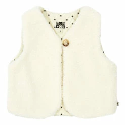 Beti Sherpa Vest Ecru Bonton Fashion Children