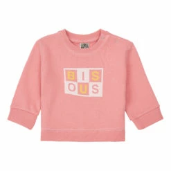 Bisous Organic Cotton Sweatshirt Pink Bonton Fashion Baby