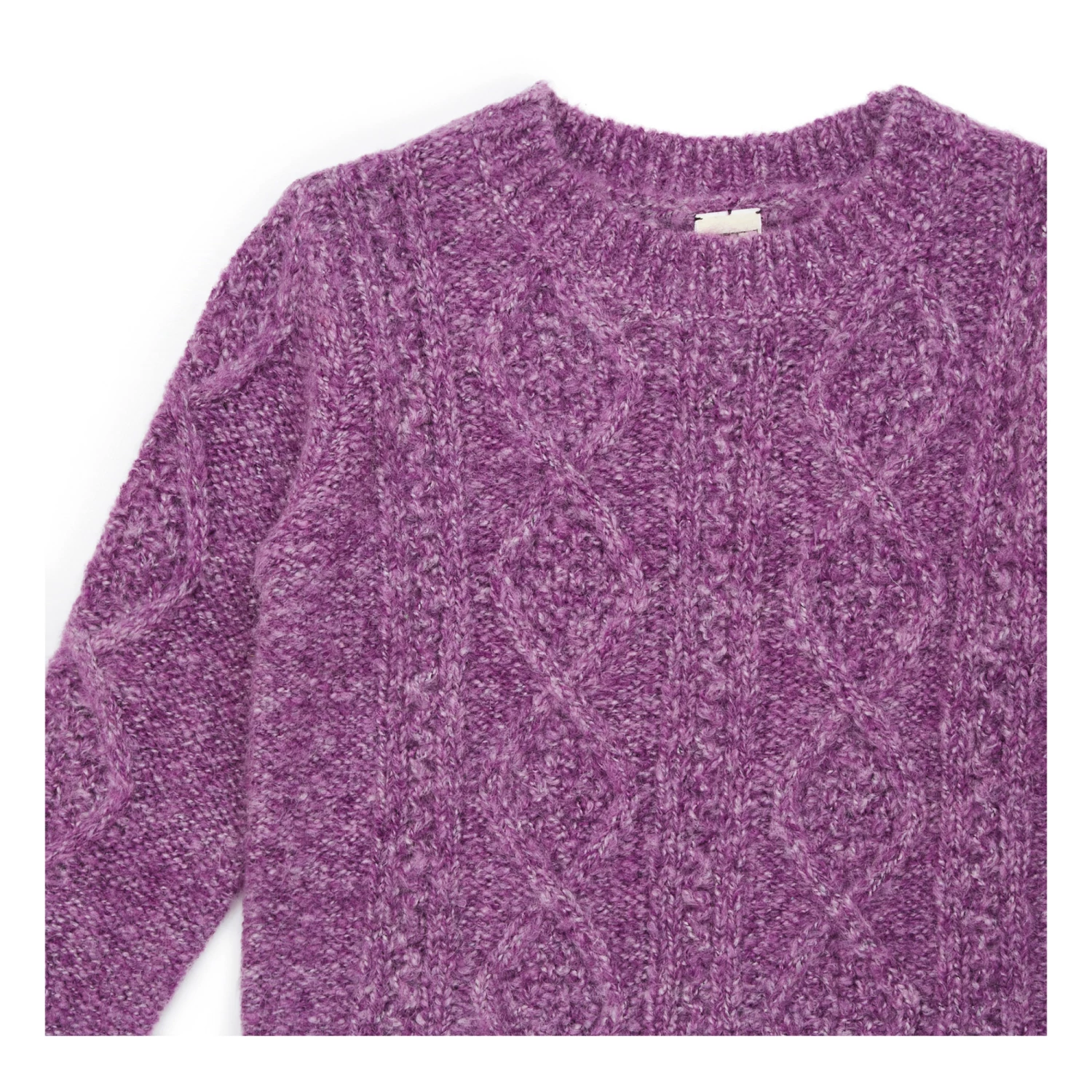 Cable-Knit Jumper Mauve Bonton Fashion Children 2 Cable-Knit Jumper Mauve Bonton Fashion Children - Image 2