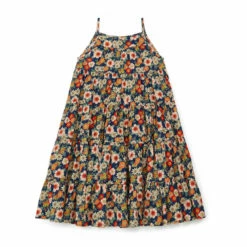 Calypso Lurex Dress Navy blue Bonton Fashion Children