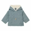 Camion Houndstooth Fur-Lined Jacket Green Bonton Fashion Baby