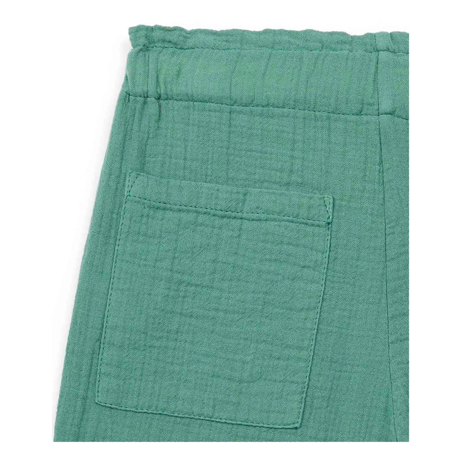 Chacha Organic Cotton Muslin Trousers Green Bonton Fashion Children 2 Chacha Organic Cotton Muslin Trousers Green Bonton Fashion Children - Image 2