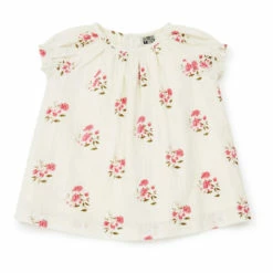 Colombe Floral Dress Ecru Bonton Fashion Baby