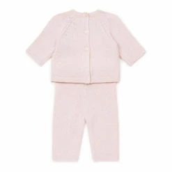 Cotton and Cashmere Jumper + Leggings Pale pink Bonton Fashion Baby -Bonton Best Sales cotton and cashmere jumper leggings pale pink bonton fashion baby 2