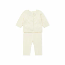 Cotton and Cashmere Openwork Top + Bottoms Ecru Bonton Fashion Baby -Bonton Best Sales cotton and cashmere openwork top bottoms ecru bonton fashion baby 2