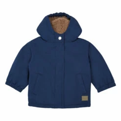 Dako Sherpa-Lined Parka Navy blue Bonton Fashion Baby