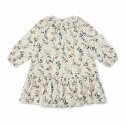 Daria Cotton Muslin Dress Ecru Bonton Fashion Children