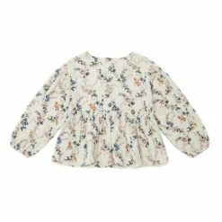 Diwali Cotton Muslin Blouse Ecru Bonton Fashion Children