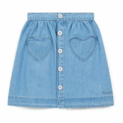 Eden Lightweight Denim Skirt Denim blue Bonton Fashion Children
