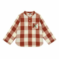 Edgar Checked Kurta Shirt Caramel Bonton Fashion Children