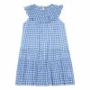 Eglantine Gingham Dress Blue Bonton Fashion Children