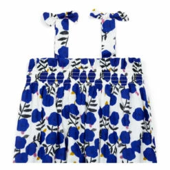 Elaine Organic Cotton Muslin Dress Blue Bonton Fashion Children -Bonton Best Sales elaine organic cotton muslin dress blue bonton fashion children 2