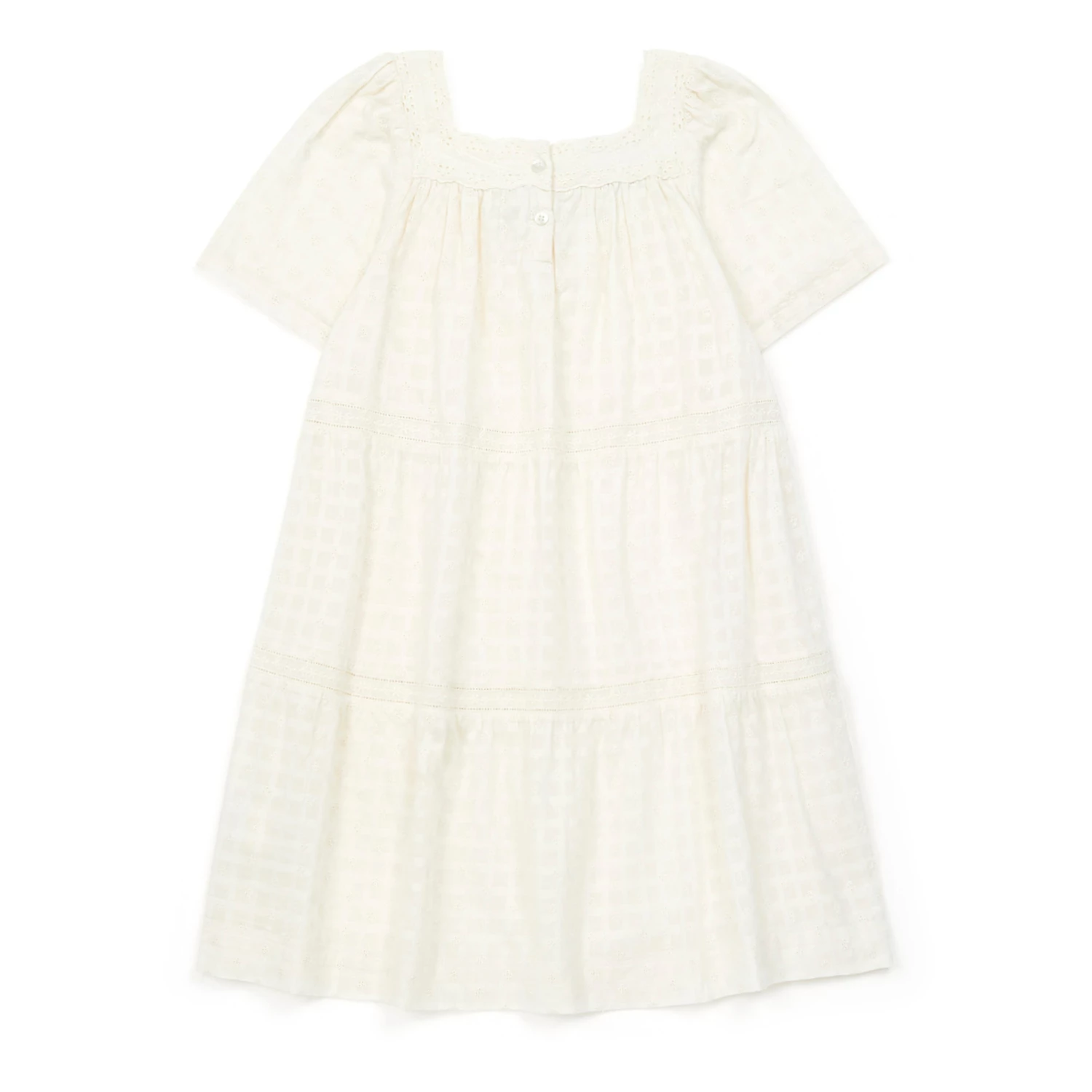Eliette Embroidered Dress Ecru Bonton Fashion Children 3 Eliette Embroidered Dress Ecru Bonton Fashion Children - Image 3