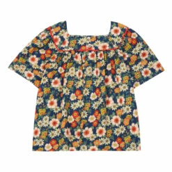 Elisha Flower Blouse Navy blue Bonton Fashion Children -Bonton Best Sales elisha flower blouse navy blue bonton fashion children 2