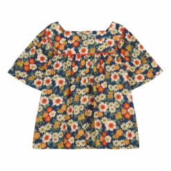 Elisha Flower Blouse Navy blue Bonton Fashion Children