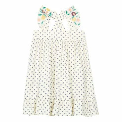 Elodie Embroidered Cotton Muslin Dress Ecru Bonton Fashion Children -Bonton Best Sales elodie embroidered cotton muslin dress ecru bonton fashion children 2