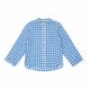 Eloi Gingham Cotton Muslin Shirt Blue Bonton Fashion Children