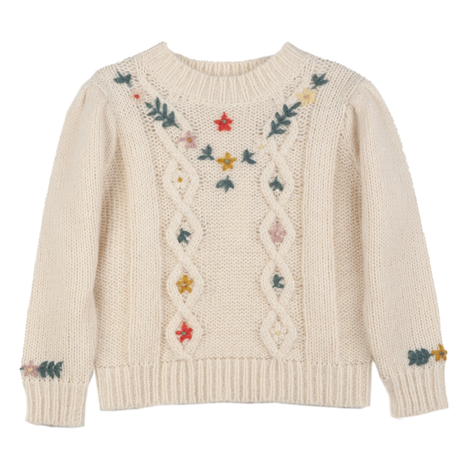 Embroidered Jumper Ecru Bonton Fashion Children 1 Embroidered Jumper Ecru Bonton Fashion Children