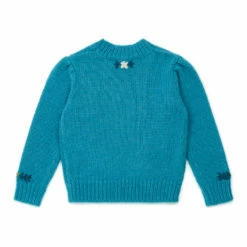 Embroidered Jumper Peacock blue Bonton Fashion Children -Bonton Best Sales embroidered jumper peacock blue bonton fashion children 2