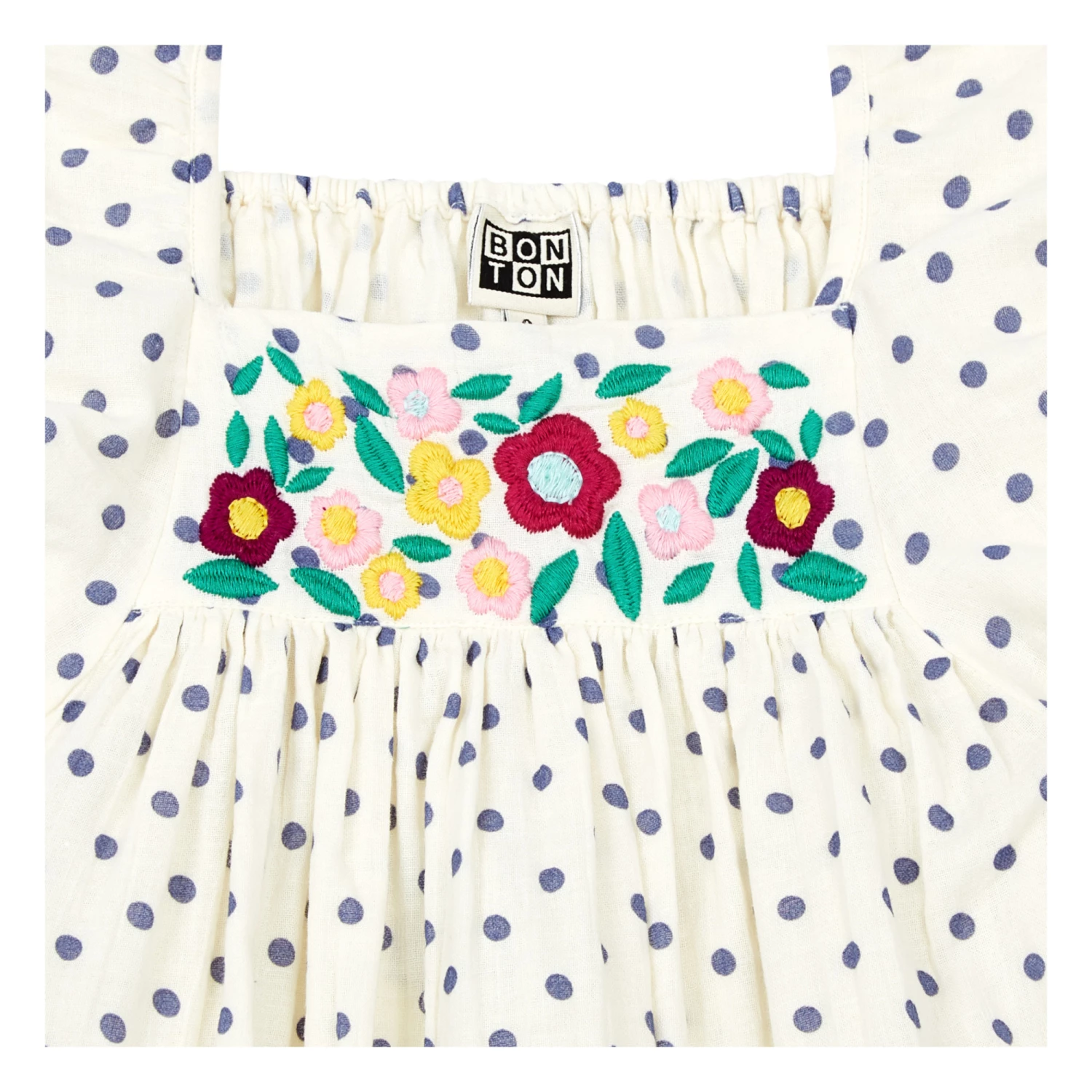 Eole Polka Dot Blouse Ecru Bonton Fashion Children 2 Eole Polka Dot Blouse Ecru Bonton Fashion Children - Image 2