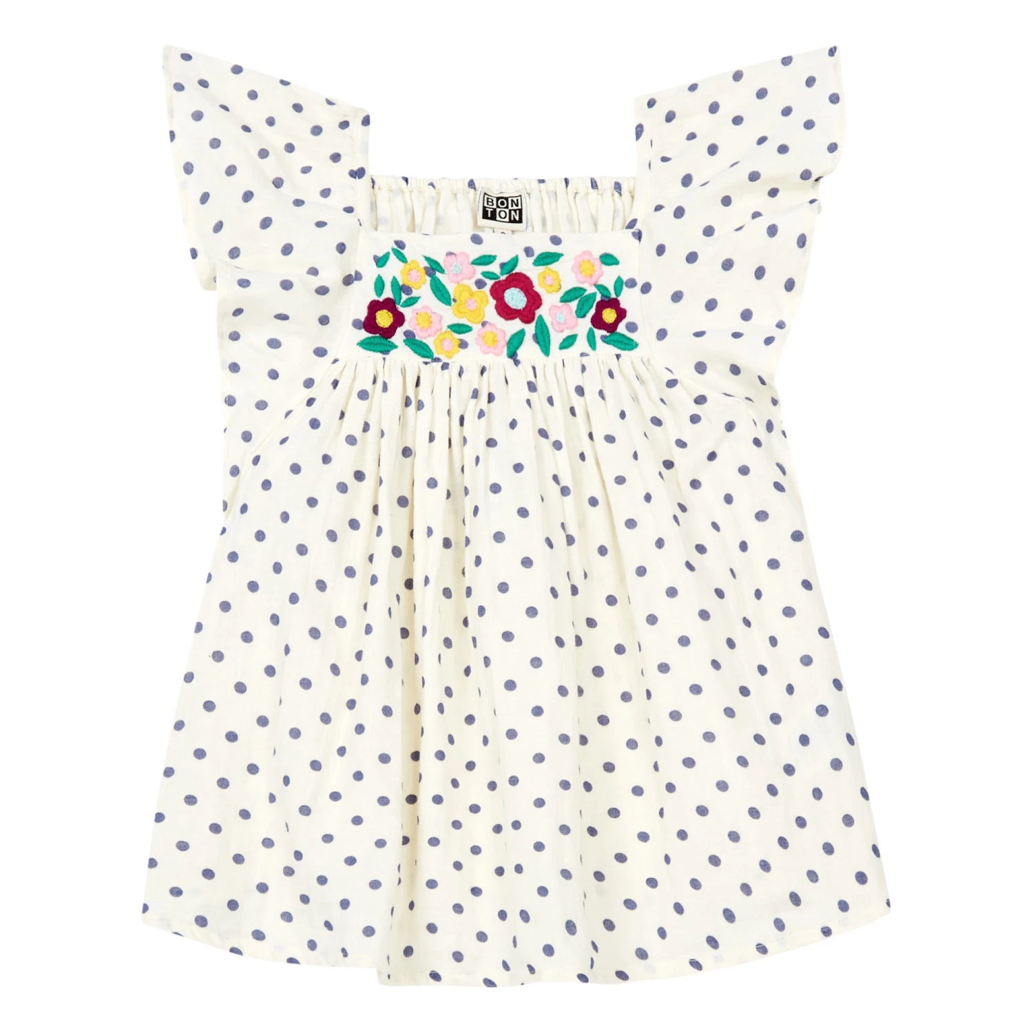 Eole Polka Dot Blouse Ecru Bonton Fashion Children 1 Eole Polka Dot Blouse Ecru Bonton Fashion Children