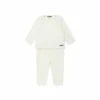 Fine Polar Fleece Top + Bottoms Ecru Bonton Fashion Baby