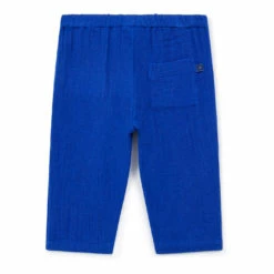 Futur Organic Cotton Muslin Trousers Blue Bonton Fashion Baby -Bonton Best Sales futur organic cotton muslin trousers blue bonton fashion baby 2