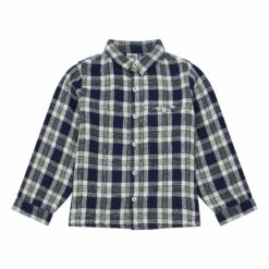 Georges Cotton Muslin Shirt Navy blue Bonton Fashion Children