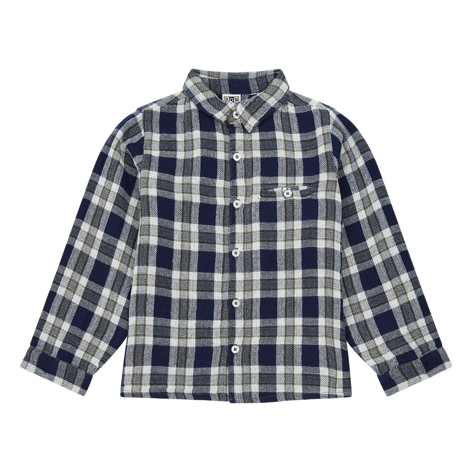 Georges Cotton Muslin Shirt Navy blue Bonton Fashion Children 1 Georges Cotton Muslin Shirt Navy blue Bonton Fashion Children