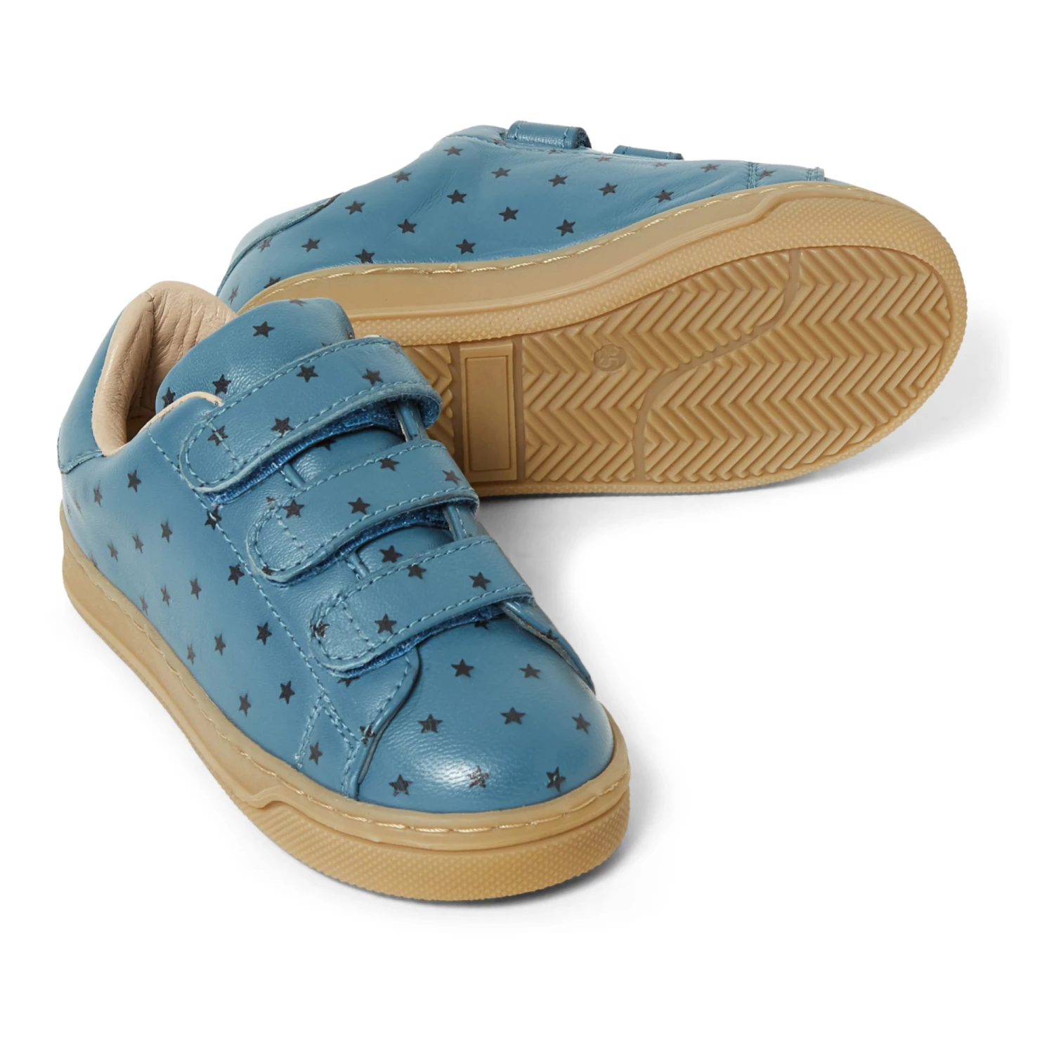 Leather Sneakers Blue Bonton Shoes Children 3 Leather Sneakers Blue Bonton Shoes Children - Image 3