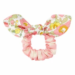 Liberty Print Gingham Scrunchie Pink Bonton Fashion Children