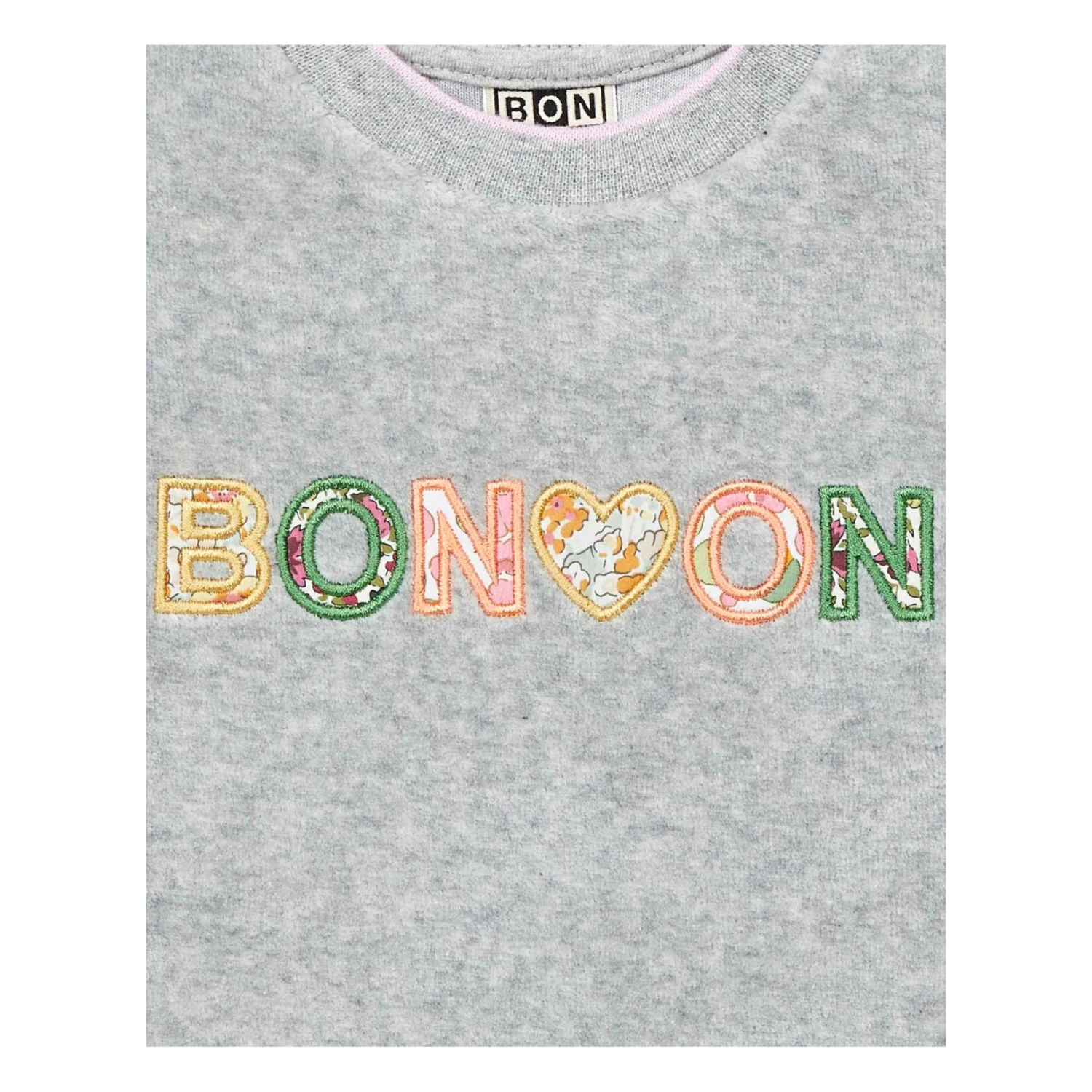 Liberty Velour Sweatshirt Heather grey Bonton Fashion Baby, Children 2 Liberty Velour Sweatshirt Heather grey Bonton Fashion Baby, Children - Image 2