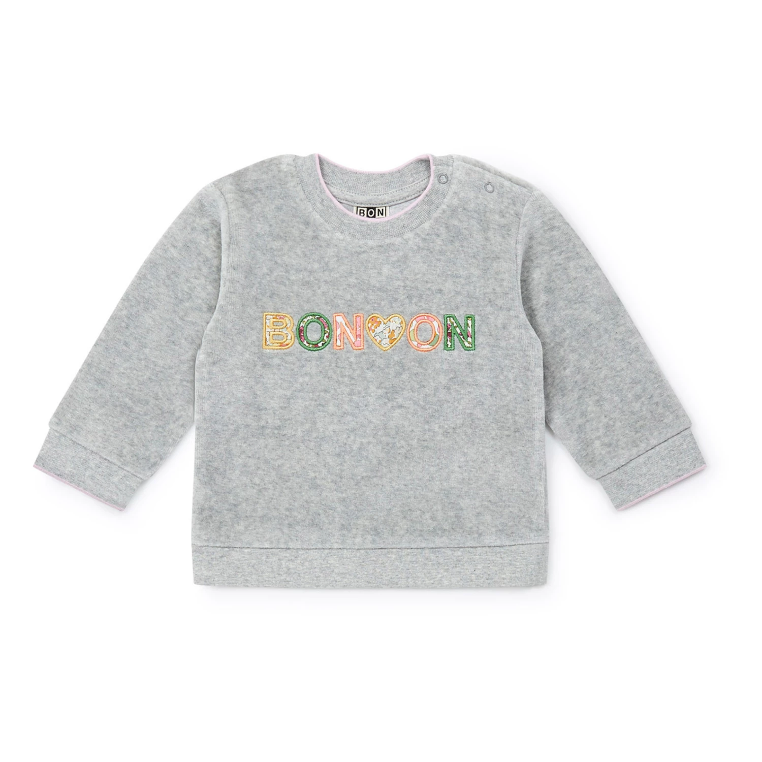 Liberty Velour Sweatshirt Heather grey Bonton Fashion Baby, Children 1 Liberty Velour Sweatshirt Heather grey Bonton Fashion Baby, Children