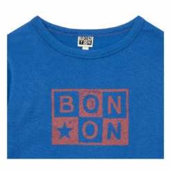 Logoboy Organic Cotton T-shirt Blue Bonton Fashion Children -Bonton Best Sales logoboy organic cotton t shirt blue bonton fashion children 2