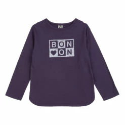 Logogirl Organic Cotton T-shirt Purple Bonton Fashion Children