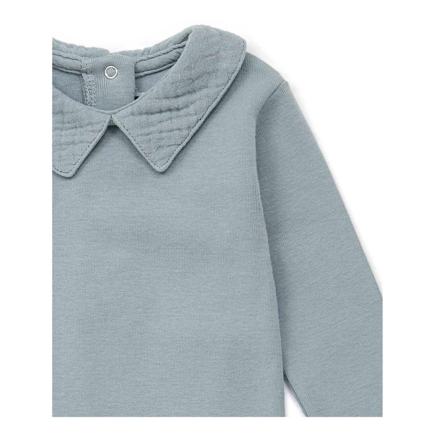 Mail Organic Cotton Collar Babygrow Light blue Bonton Fashion Baby 2 Mail Organic Cotton Collar Babygrow Light blue Bonton Fashion Baby - Image 2