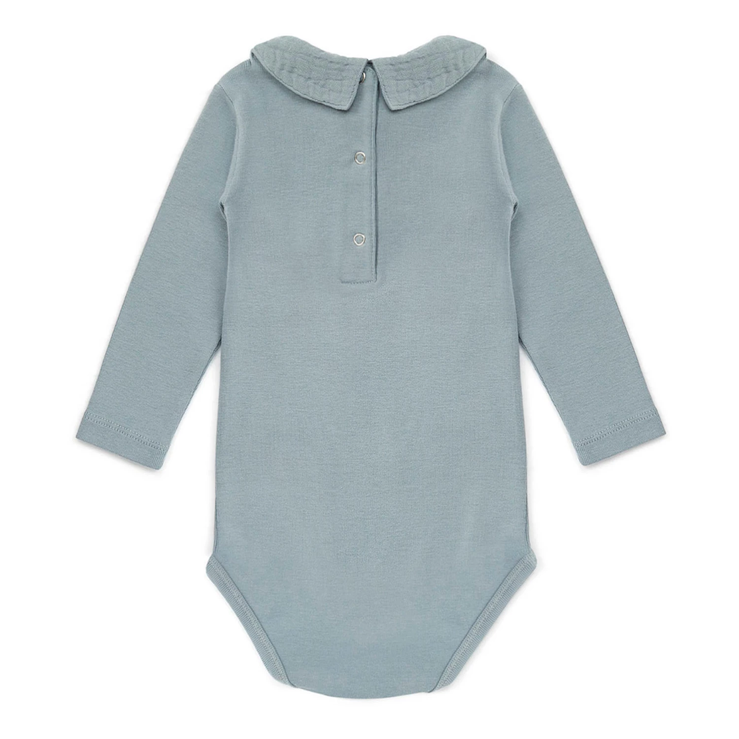 Mail Organic Cotton Collar Babygrow Light blue Bonton Fashion Baby 3 Mail Organic Cotton Collar Babygrow Light blue Bonton Fashion Baby - Image 3