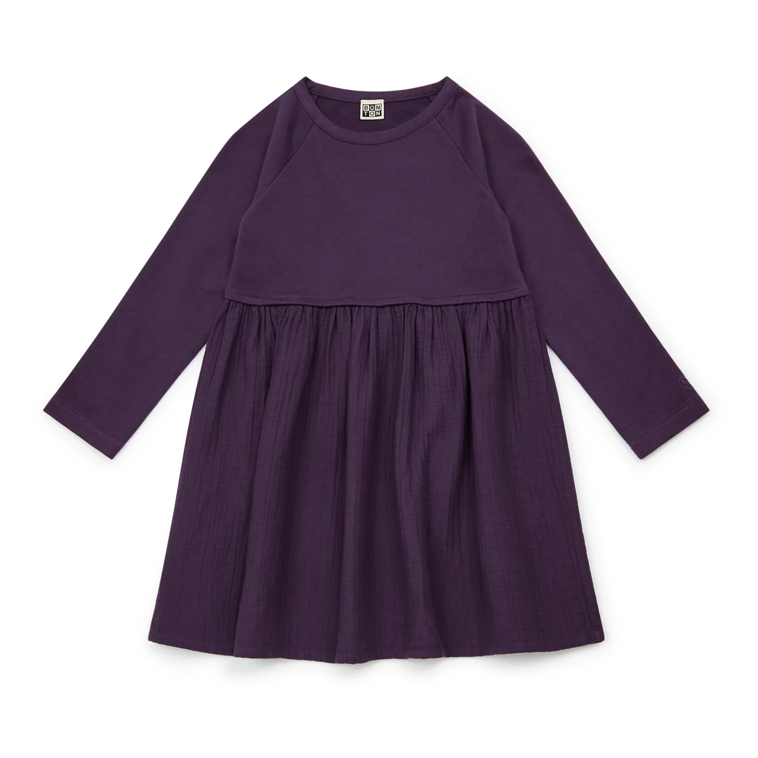 Mail Organic Cotton Velvet Dress Purple Bonton Fashion Children 1 Mail Organic Cotton Velvet Dress Purple Bonton Fashion Children