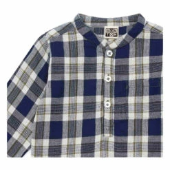 Matt Cotton Muslin Kurta Shirt Navy blue Bonton Fashion Baby 5 Matt Cotton Muslin Kurta Shirt Navy blue Bonton Fashion Baby -Bonton Best Sales matt cotton muslin kurta shirt navy blue bonton fashion baby 2