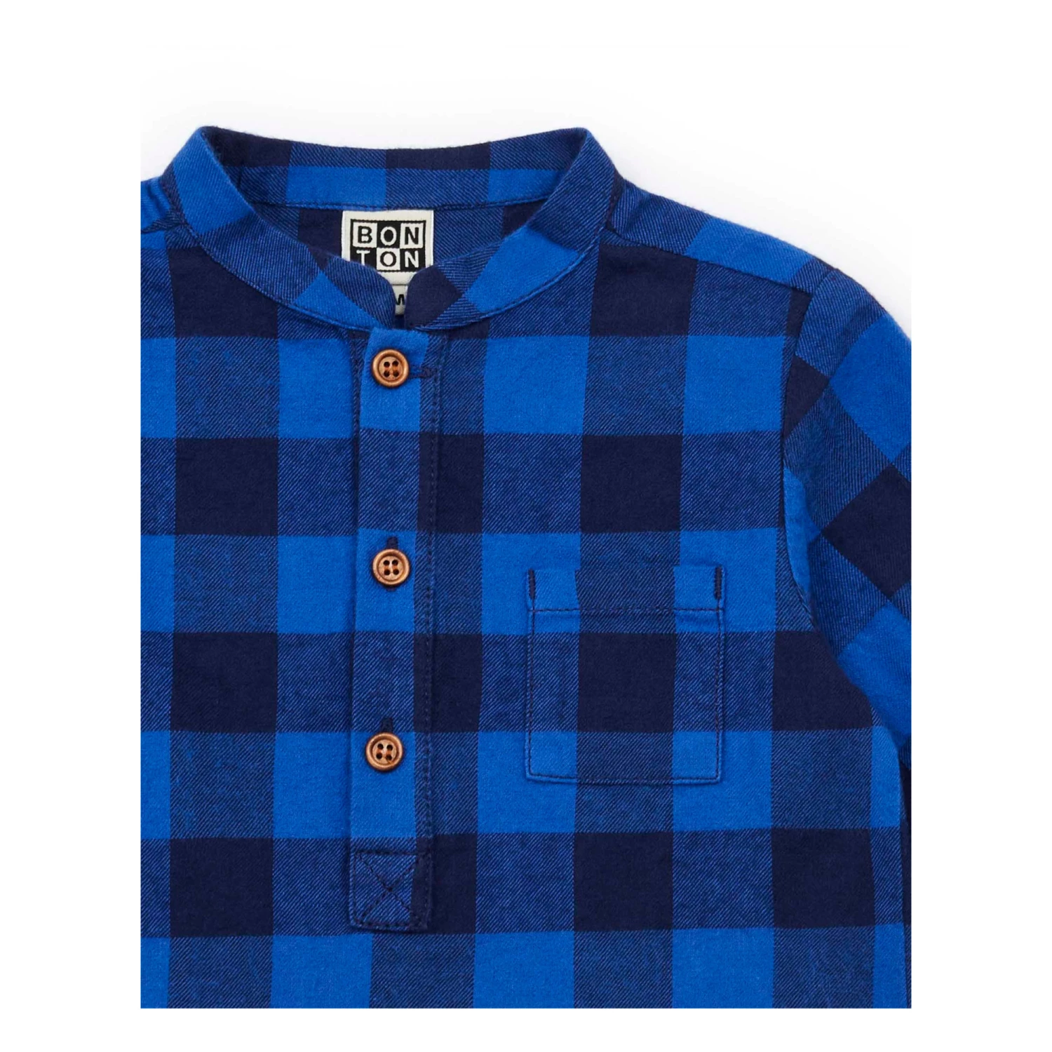 Matt Kurta Shirt Blue Bonton Fashion Baby, Children 3 Matt Kurta Shirt Blue Bonton Fashion Baby, Children - Image 3