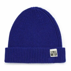 Merino Wool and Cotton Beanie Midnight blue Bonton Fashion Children